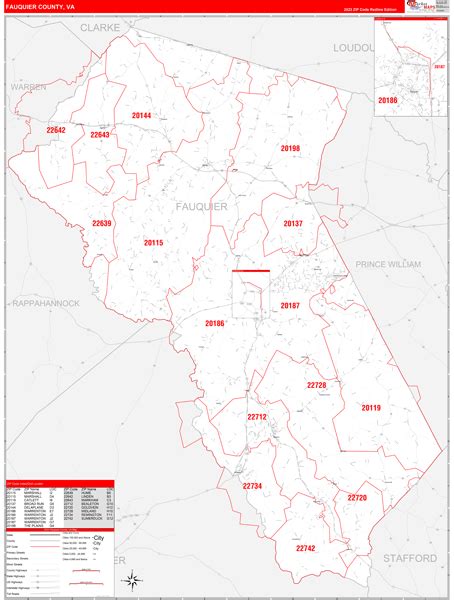 Fauquier County Va Zip Code Maps Red Line