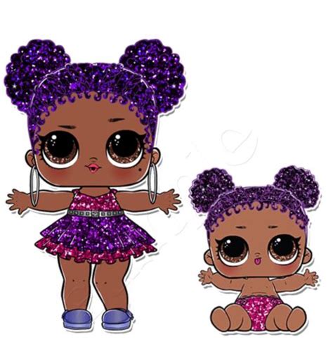 Iron On Transfer Lol Surprise Doll Dolls Purple Queen Glitter Series
