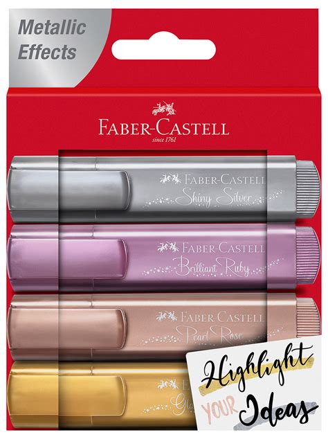 Faber Castell Textliner 46 Metallic Highlighters Assorted Colours