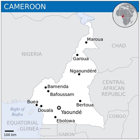 Cameroon Wikipedia Cameroon Location Map Map
