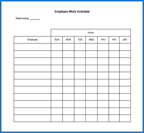 Employee Availability Template Tutoreorg Master Of Documents