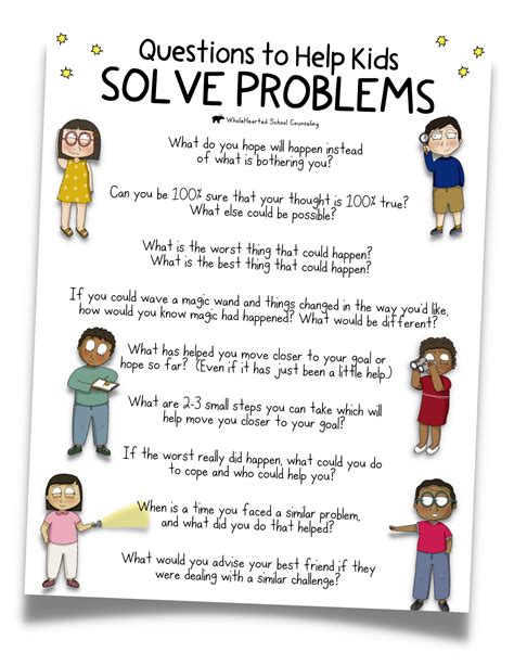 Free Problem Solving For Kids School Counseling Printable