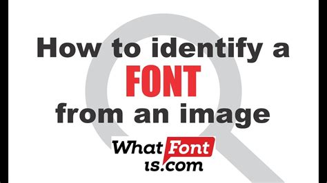 How To Identify A Font From An Image Youtube