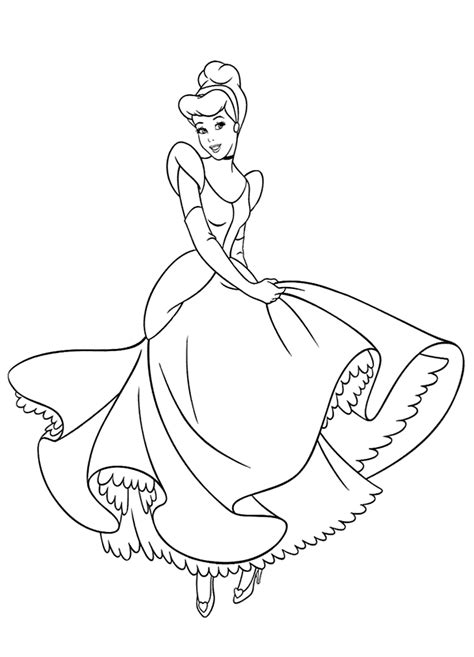 Maybe you would like to learn more about one of these? Coloring page - Cinderella in a ball gown