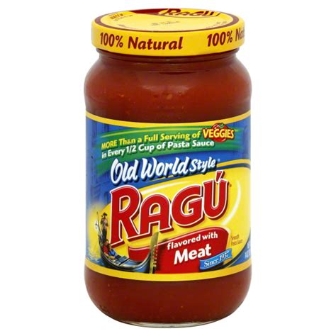 Ragu Old World Style Pasta Sauce Flavored With Meat 14 Oz Jar La