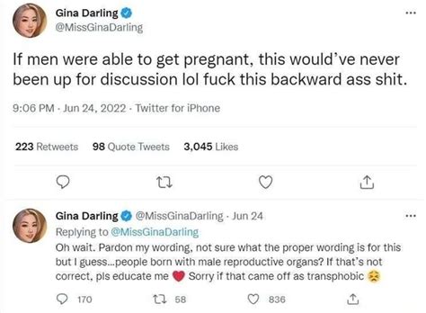 Gina Darling Missginadarling If Men Were Able To Get Pregnant This Wouldve Never Been Up