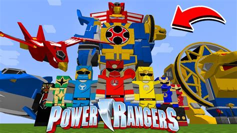 Novo Mod Dos Power Rangers No Minecraft Megazord E Muito Mais