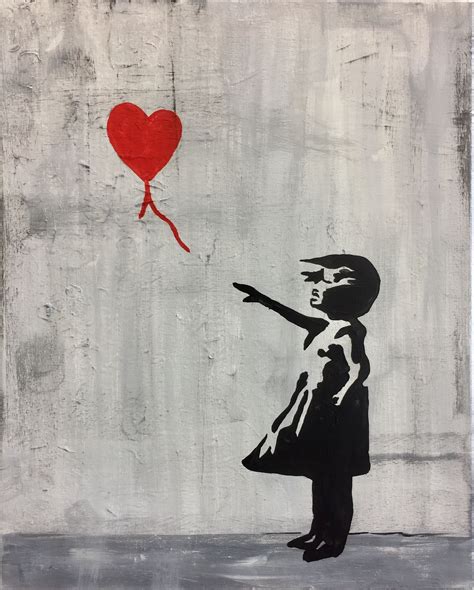 Banksy Girl With A Balloon Banksy Street Graffiti Street Art