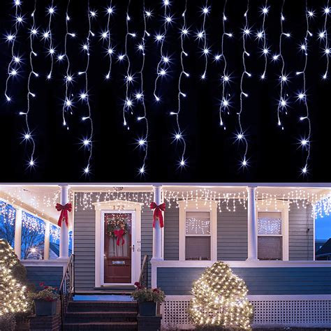 Joliyoou Dripping Icicle Lights 360 Leds 295ft Icicle