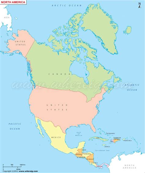 North America Continent North And South America American Country