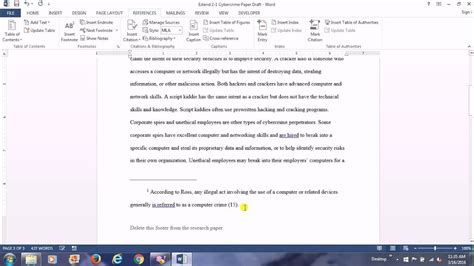 How To Insert A Citation In Microsoft Word Youtube