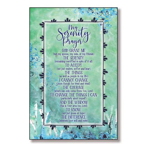 My Serenity Prayer Wood Plaque With Easel And Hanger 6 Inches X 9