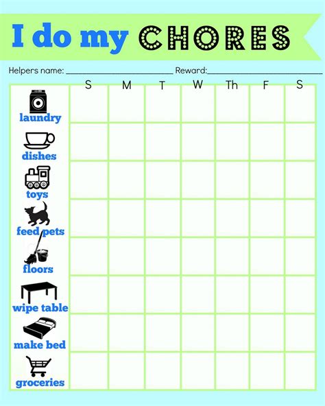 Printables For Kids Chores Learning Printable