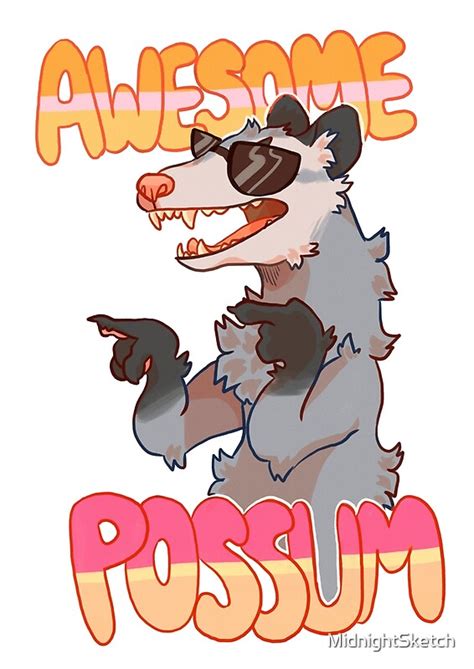 Awesome Possum By Midnightsketch Redbubble