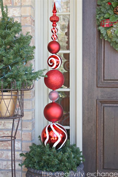 Diy Tall Ornament Topiary The Creativity Exchange Christmas