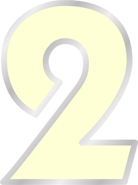 Yellow Number 2 Clip Art
