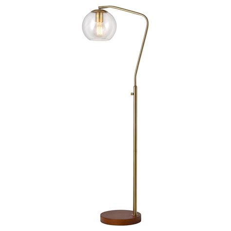 Madrot Glass Globe Floor Lamp Brass Includes Energy Efficient Light Bulb Project 62 Globe
