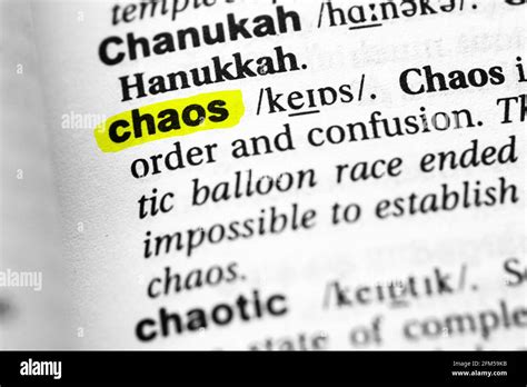 Highlighted Word Chaos Concept And Meaning Stock Photo Alamy