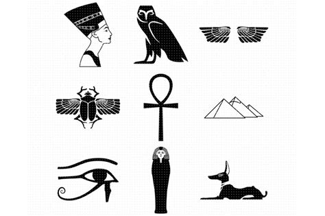 Egyptian Svg Files Bundle Cdr Egypt Clipart Egyptian Svg Dxf Png The