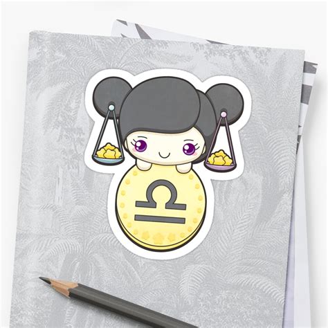 Kawaii Zodiac Libra Sticker By Pai Thagoras Redbubble