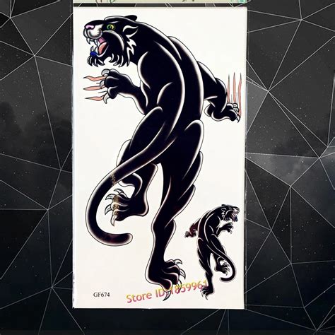 Buy Black Panther Temporary Tattoo Men Body Art Fake