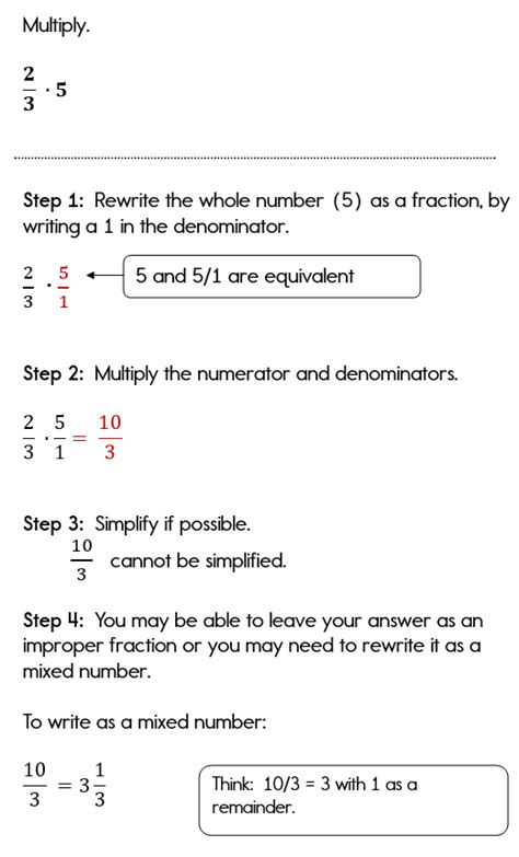 For example, if i want to convert 12 into fifths, then i will multiply 12 and 5, getting 60. Multiplying Fractions By Whole Numbers