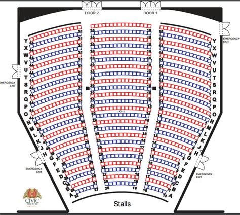 Civic Theatre Seating Plan