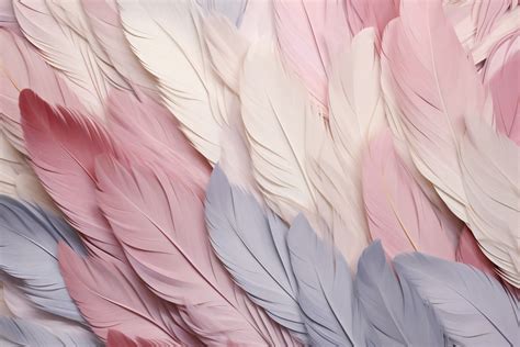 Pastel Feathers Pattern Background Graphic By Forhadx5 · Creative Fabrica