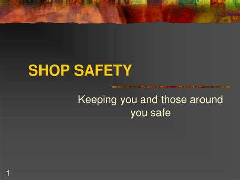 Ppt Shop Safety Powerpoint Presentation Free Download Id1305173