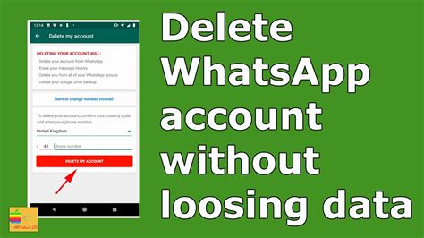 How To Delete Whatsapp Account Without Loosing Your Data Whatsapp How