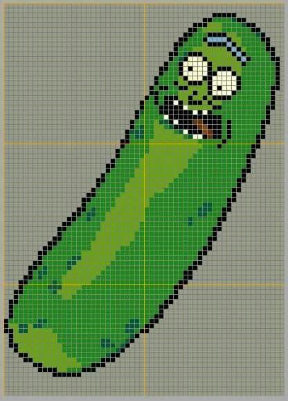 Pickle Rick Rick And Morty Pearler Bead Patterns Perler Patterns Loom
