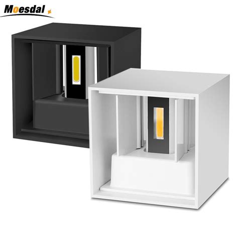 12w Square Led Wall Lamps Brief Cube Adjustable Surface Mounted Outdoor