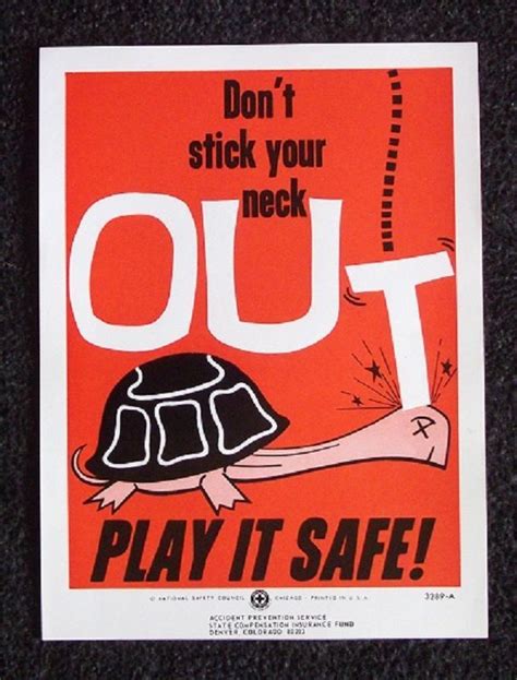 Excellent Vintage Original National Safety Council Poster 8 5 X 11 5