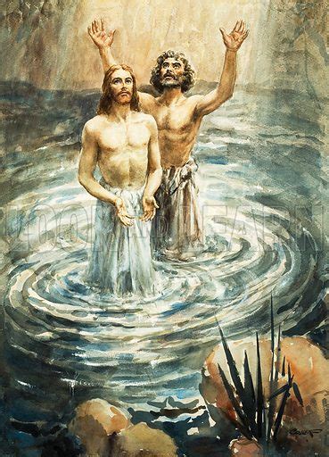 Jesus Christ Being Baptised By John The Baptist Stock Image Look And