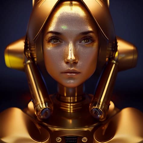 Golden Figonatci Robot Girl 8k Ultra Realistic Midjourney