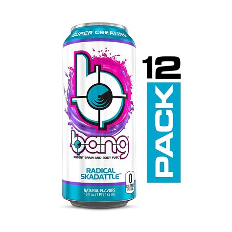 Bang Radical Skadattle Energy Drink Sugar Free With Super Creatine 16