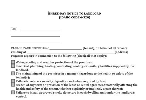 If you received part of your security deposit and feel that your landlord should have returned more money, do not use this program. How to Request Your Landlord to Make Repairs: Part 1 - Idaho Consumer Law