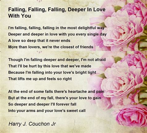 Falling Falling Falling Deeper In Love With You Poem By Harry J