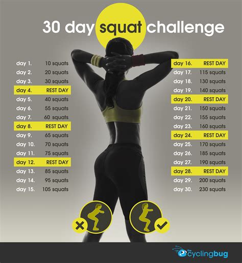 30 Day Squat Andor Core Challenge 30 Day Squat Challenge Workout