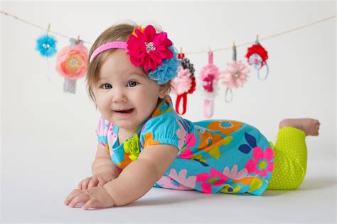 Baby Headband By Sassy Sweethearts Boutique 6 Month Baby Photoshoot