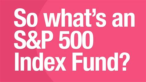 The Sandp 500 Index Fund Explained On Vimeo