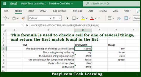 Learn How To Get First Match Cell Contains In Microsoft Excel