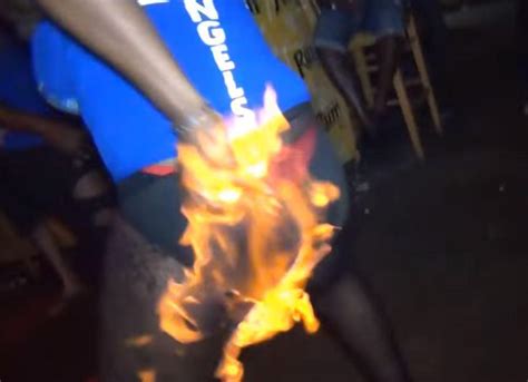 Woman Forced To Strip Nked Inside Club After Her Bum Was Set On Fire