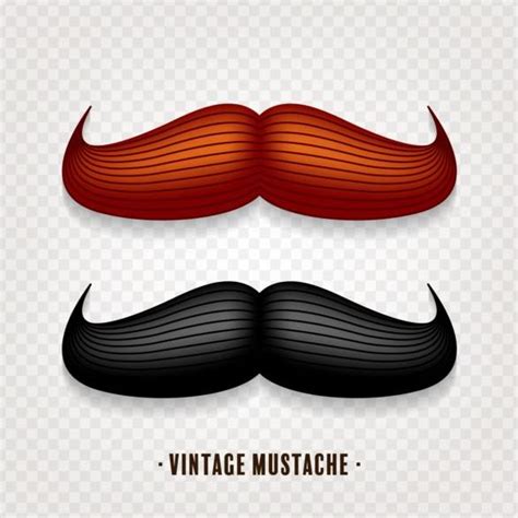 Vintage Mustache Vector Illustration Design 04 Free Download