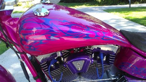 2000 Harley Davidson® Custom Hot Pink Purple And Blue