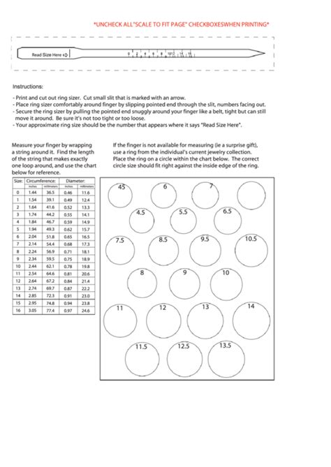 Free Printable Ring Sizer Strip And Size Chart Pdf Leyloon 18 Useful