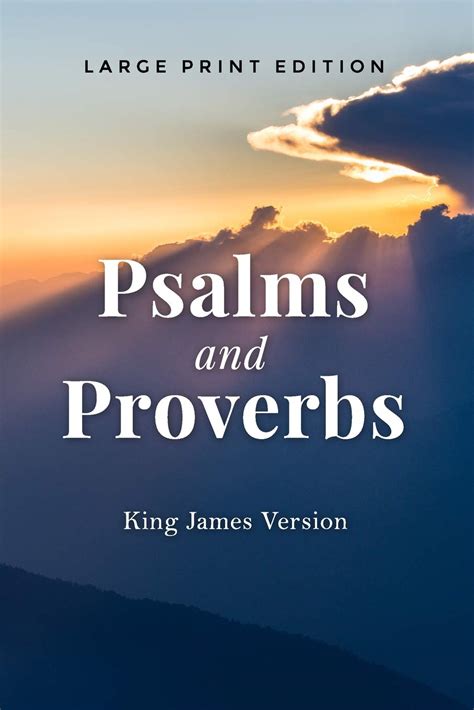 Buy Psalms And Proverbs Large Print Edition King James Version Kjv