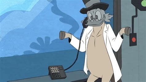 A Cartoon Character Standing Next To A Telephone