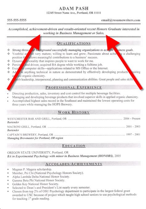 Resume Objective Example How To Write A Resume Objective