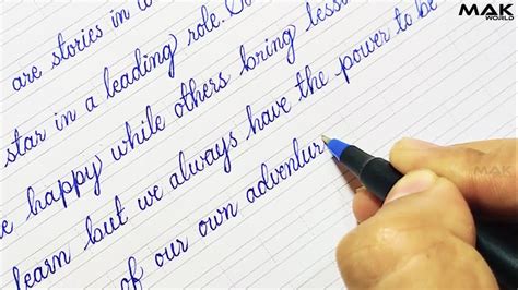 Beautiful Cursive Handwriting With Normal Ball Pen Ball Pen